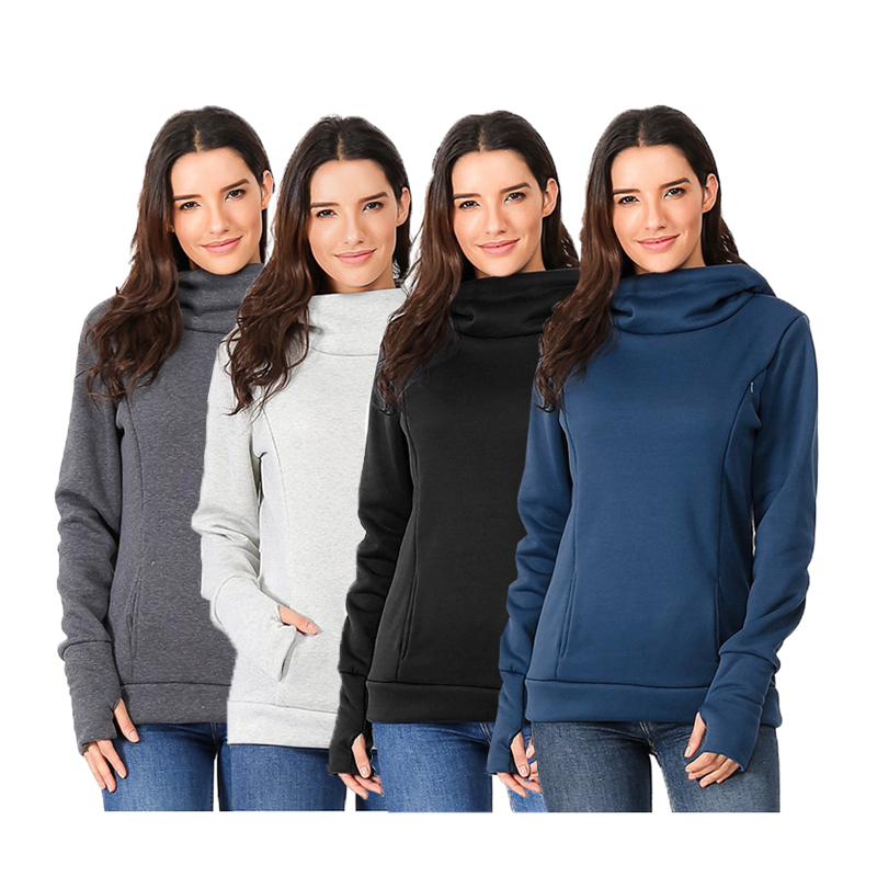 Yksivärinen painettu hooded hoitotyön hoodie Top